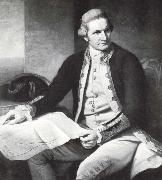 unknow artist, This anslaende portrait of captain James Cook,en of 1700- digits djarvaste sjofarare,ar millings of N.Dance